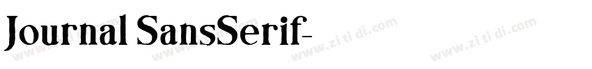 Journal SansSerif字体转换